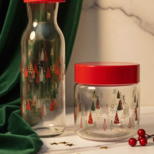 Christmas Decorative Glass Jar