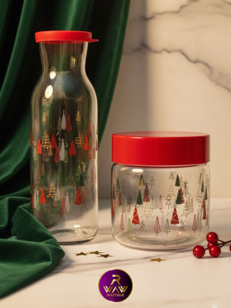 Christmas Decorative Glass Jar