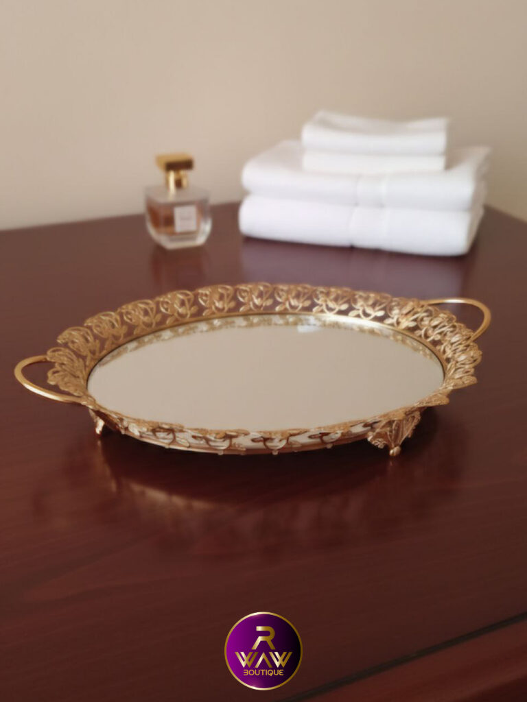 Luxury Round Mirrored Tray