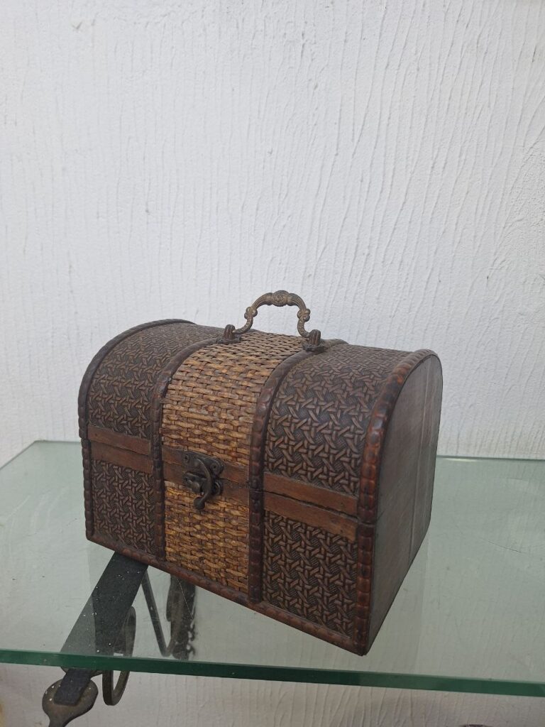 Vintage Woven Treasure Chest